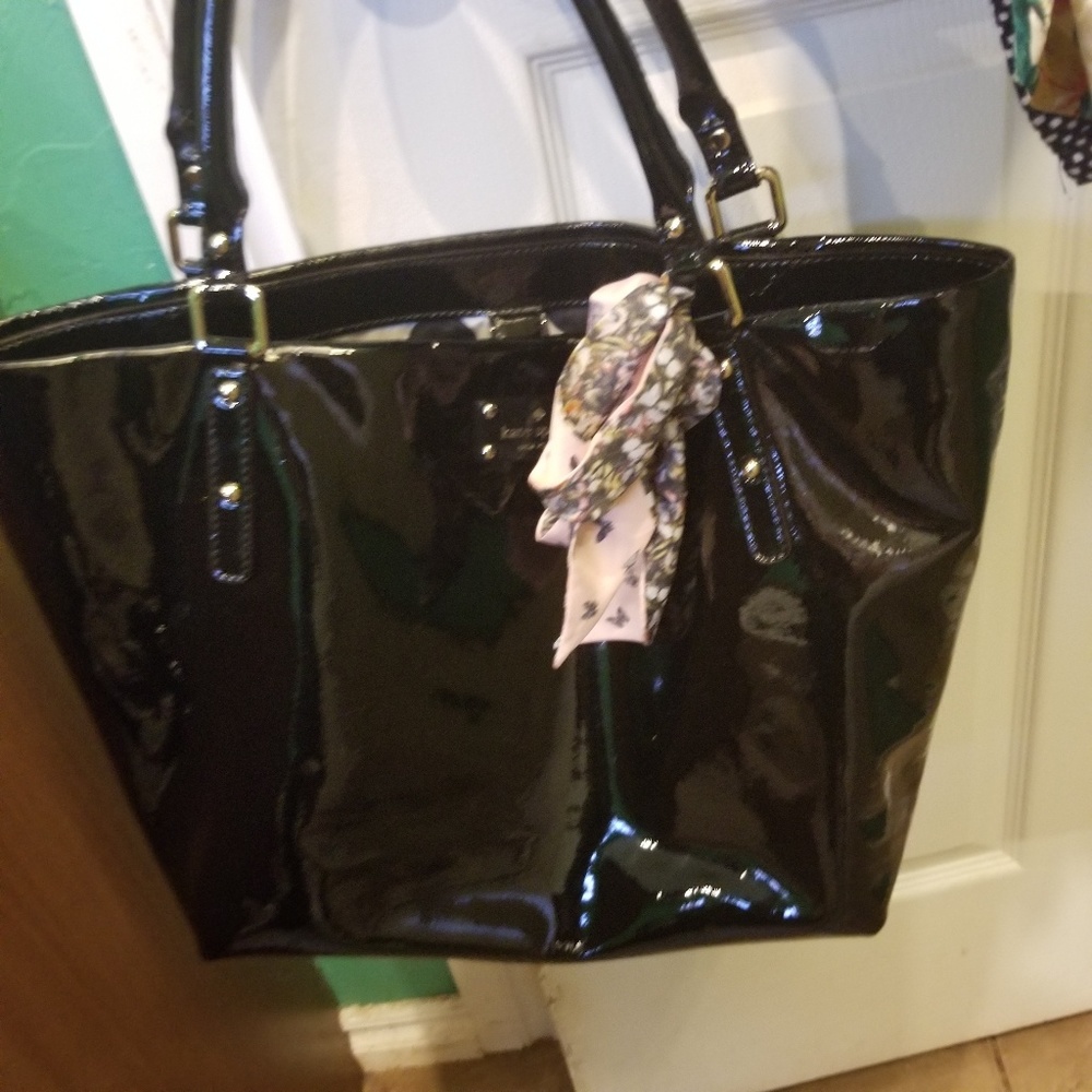 KATE SPADE BLACK LARGE TOTE BAG